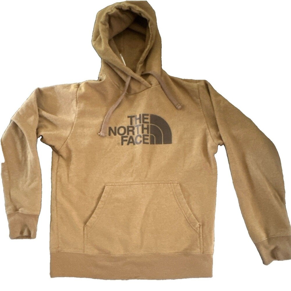 The North Face Hoodie Men’s Small Brown Pullover Sweatshirt Logo Pocket